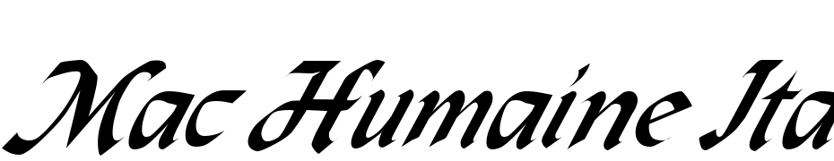 Mac Humaine Italic Font Download Free