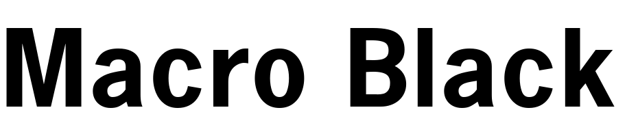 Macro Black SSi Black Font Download Free