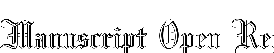 Manuscript Open Regular Font Download Free