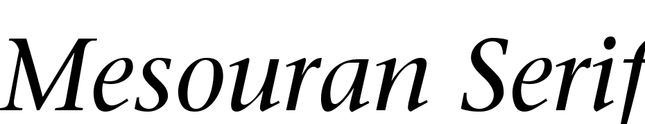 Mesouran Serif SSi Italic Font Download Free