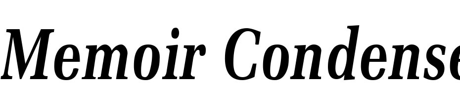 Memoir Condensed Bold Italic Font Download Free