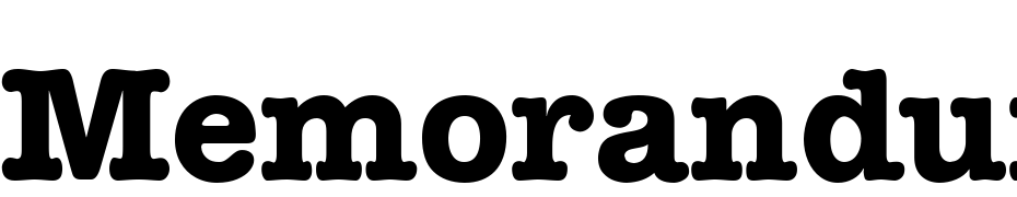 Memorandum Bold Font Download Free