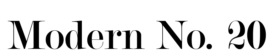 Modern No. 20 Font Download Free