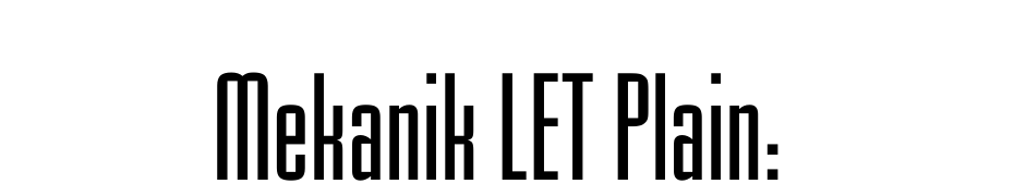 Mekanik LET Plain: Font Download Free