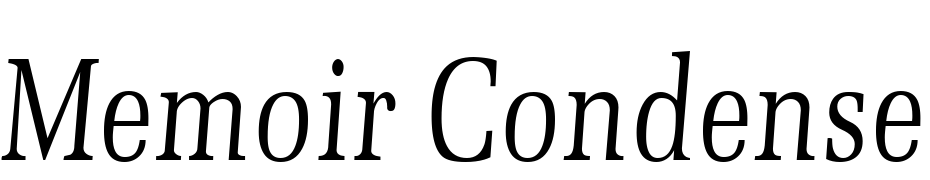 Memoir Condensed Italic Font Download Free