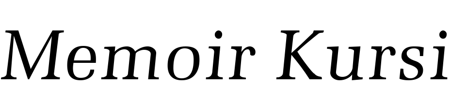 Memoir Kursiv Font Download Free