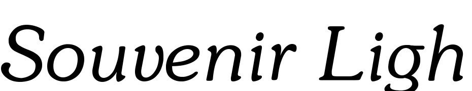 Souvenir Light Italic Font Download Free
