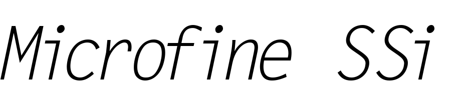 Microfine SSi Italic Schrift Herunterladen Kostenlos