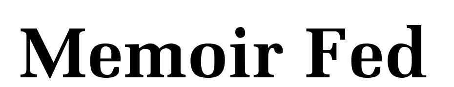 Memoir Fed Font Download Free