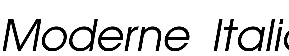 Moderne Italic Font Download Free