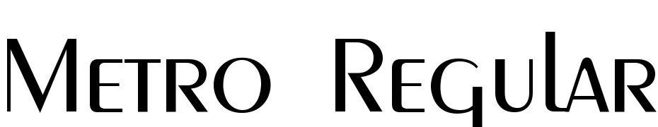 Metro Regular Font Download Free