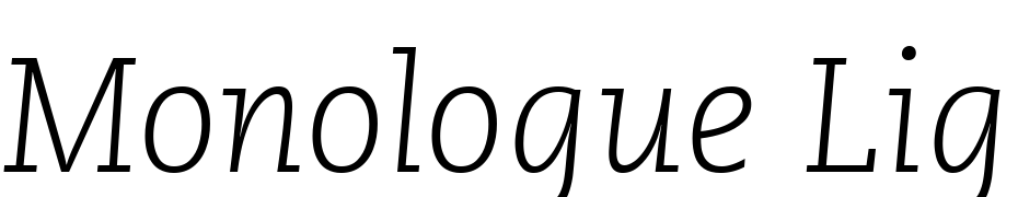 Monologue Light SSi Light Italic Font Download Free