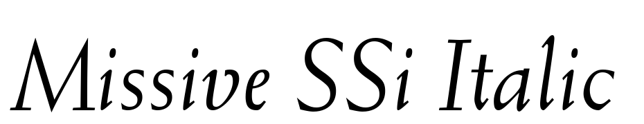 Missive SSi Italic Font Download Free