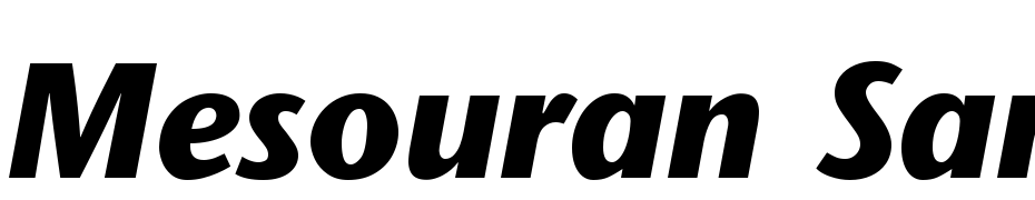 Mesouran Sans Black SSi Bold Italic Font Download Free