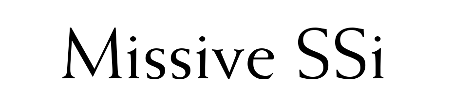 Missive SSi Font Download Free