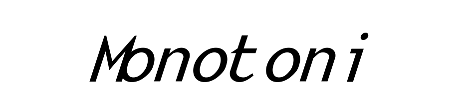 Monotony Italic Font Download Free
