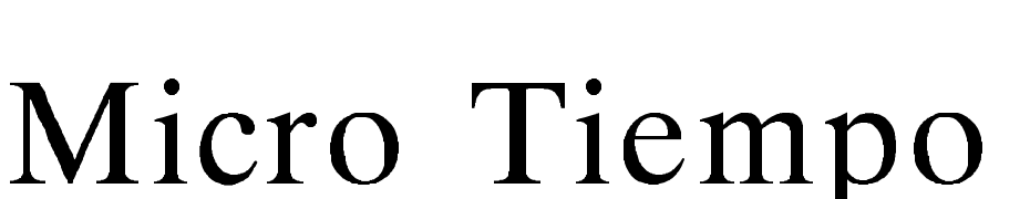 Micro Tiempo Normal Font Download Free