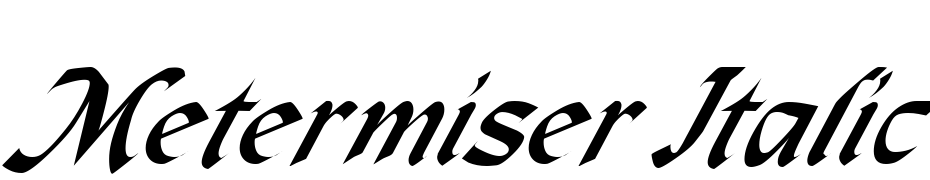 Metermiser Italic Font Download Free