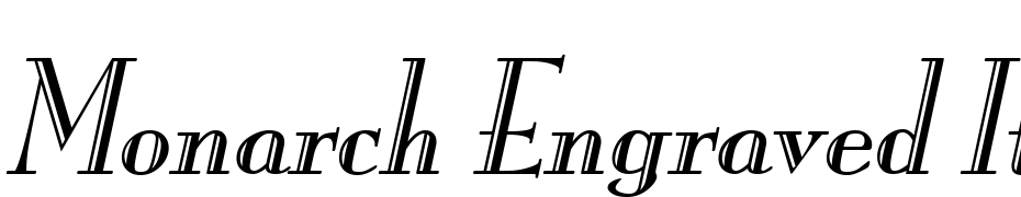 Monarch Engraved Italic Font Download Free