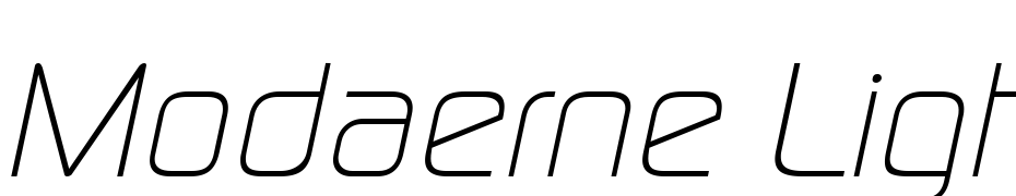 Modaerne Light Italic Polices Telecharger