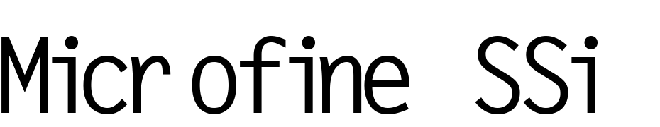Microfine SSi Bold Font Download Free