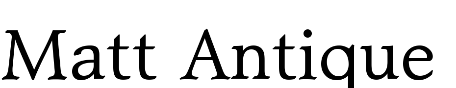 Matt Antique BT Font Download Free