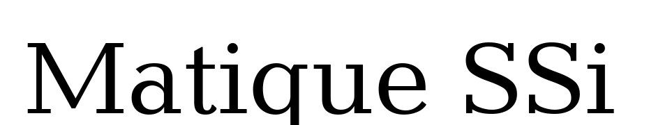 Matique SSi Font Download Free