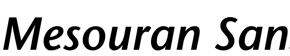 Mesouran Sans SSi Semi Bold Italic Font Download Free