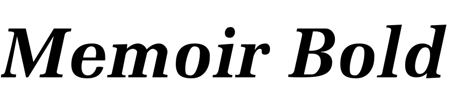Memoir Bold Italic Font Download Free
