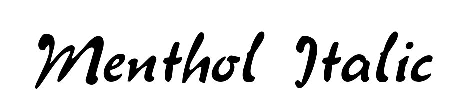 Menthol Italic cкачати шрифт безкоштовно
