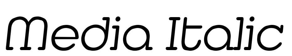 Media Italic Font Download Free