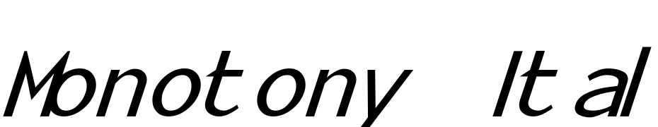 Monotony Italic Fuente Descargar Gratis