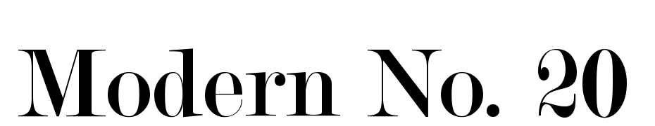 Modern No. 20 Font Download Free