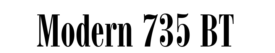 Modern 735 BT Font Download Free