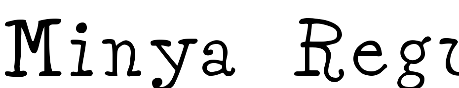 Minya Regular Font Download Free