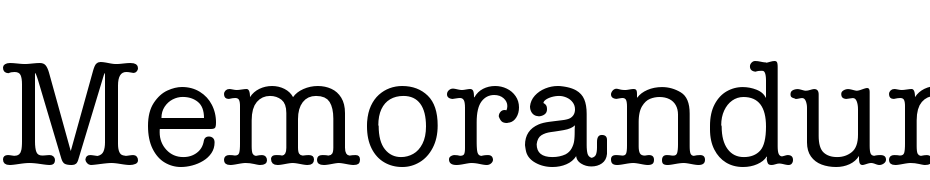 Memorandum Yazı tipi ücretsiz indir