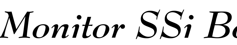 Monitor SSi Bold Italic Font Download Free