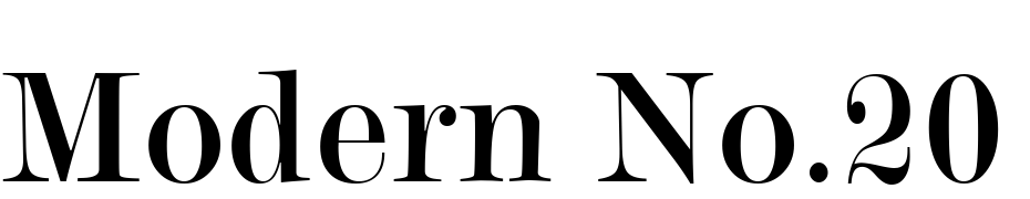 Modern No.20 BT Schrift Herunterladen Kostenlos