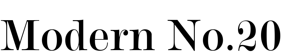 Modern No.20 BT Font Download Free