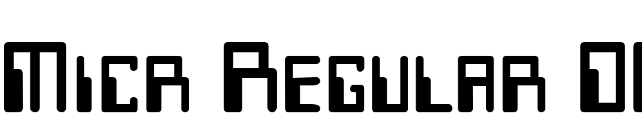 Micr Regular DB Font Download Free