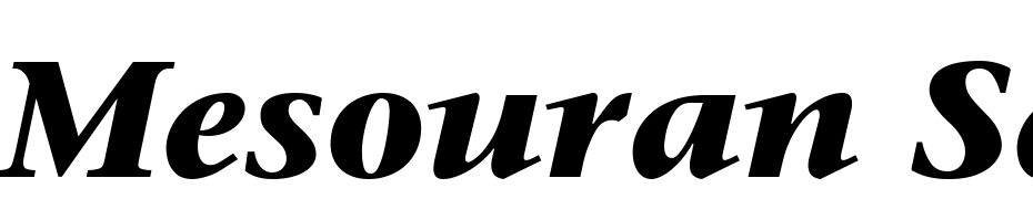 Mesouran Serif Black SSi Bold Italic Font Download Free