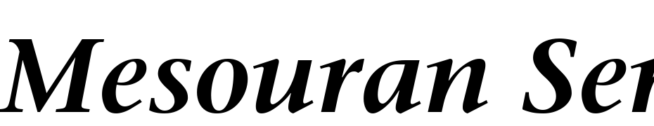 Mesouran Serif SSi Semi Bold Italic Schrift Herunterladen Kostenlos