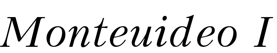 Monteuideo Italic Font Download Free