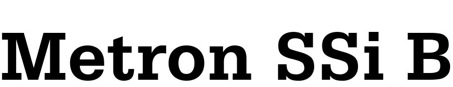 Metron SSi Bold Font Download Free