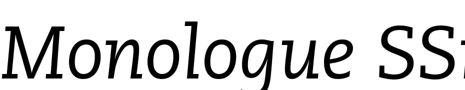 Monologue SSi Italic Font Download Free