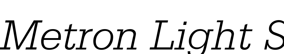 Metron Light SSi Light Italic Font Download Free