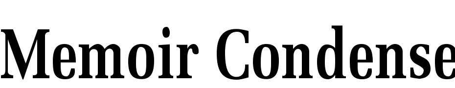 Memoir Condensed Bold Font Download Free