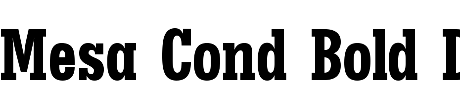 Mesa Cond Bold DB Schrift Herunterladen Kostenlos