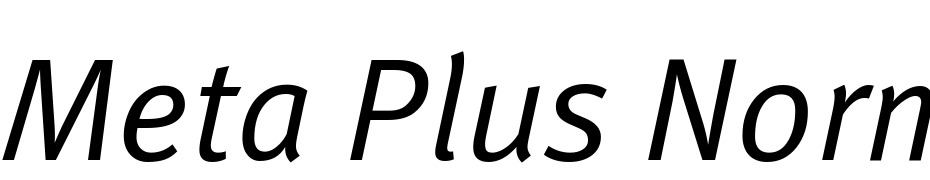 Meta Plus Normal Italic cкачати шрифт безкоштовно