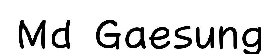 MDGaesung Font Download Free
